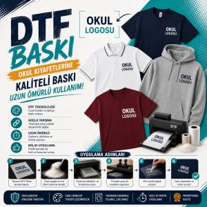Okul Arması Dtf Sticker üretimi ve basımı